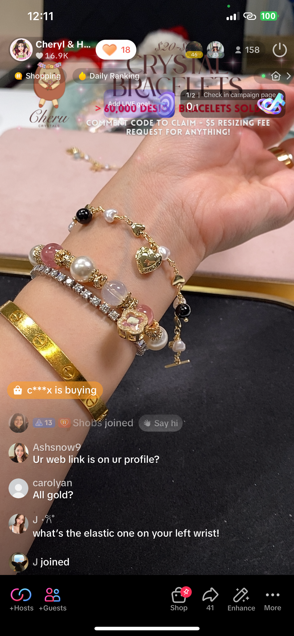 *Luna&Lithoss* Dangly V2 with Ribbon, Heart Locket & Mini Clover Natural Crystal Bracelet (OT Clasp)