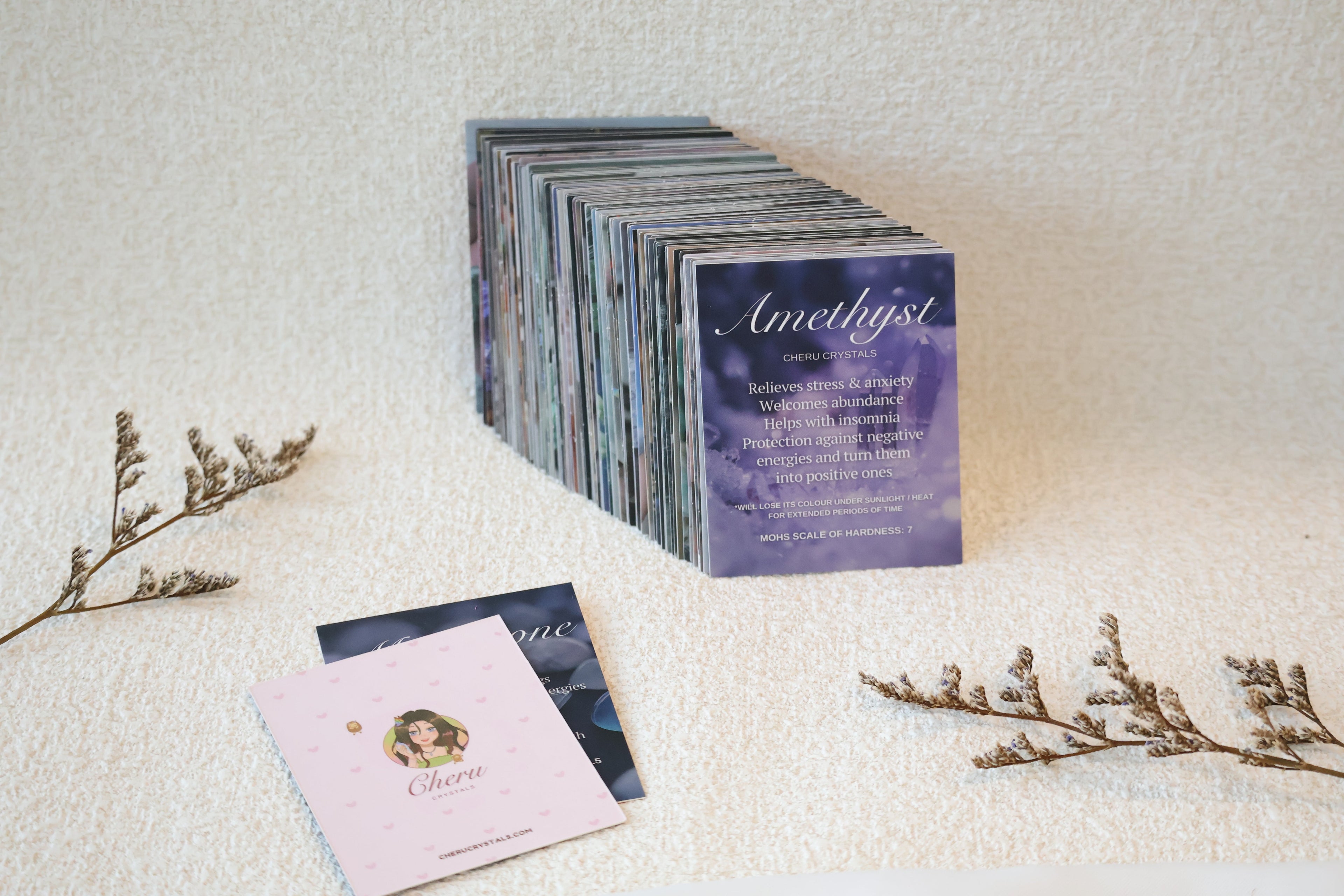 *Luna&Lithoss* Cheru Crystals - 92 Pack Crystal Cards: Identification & Properties
