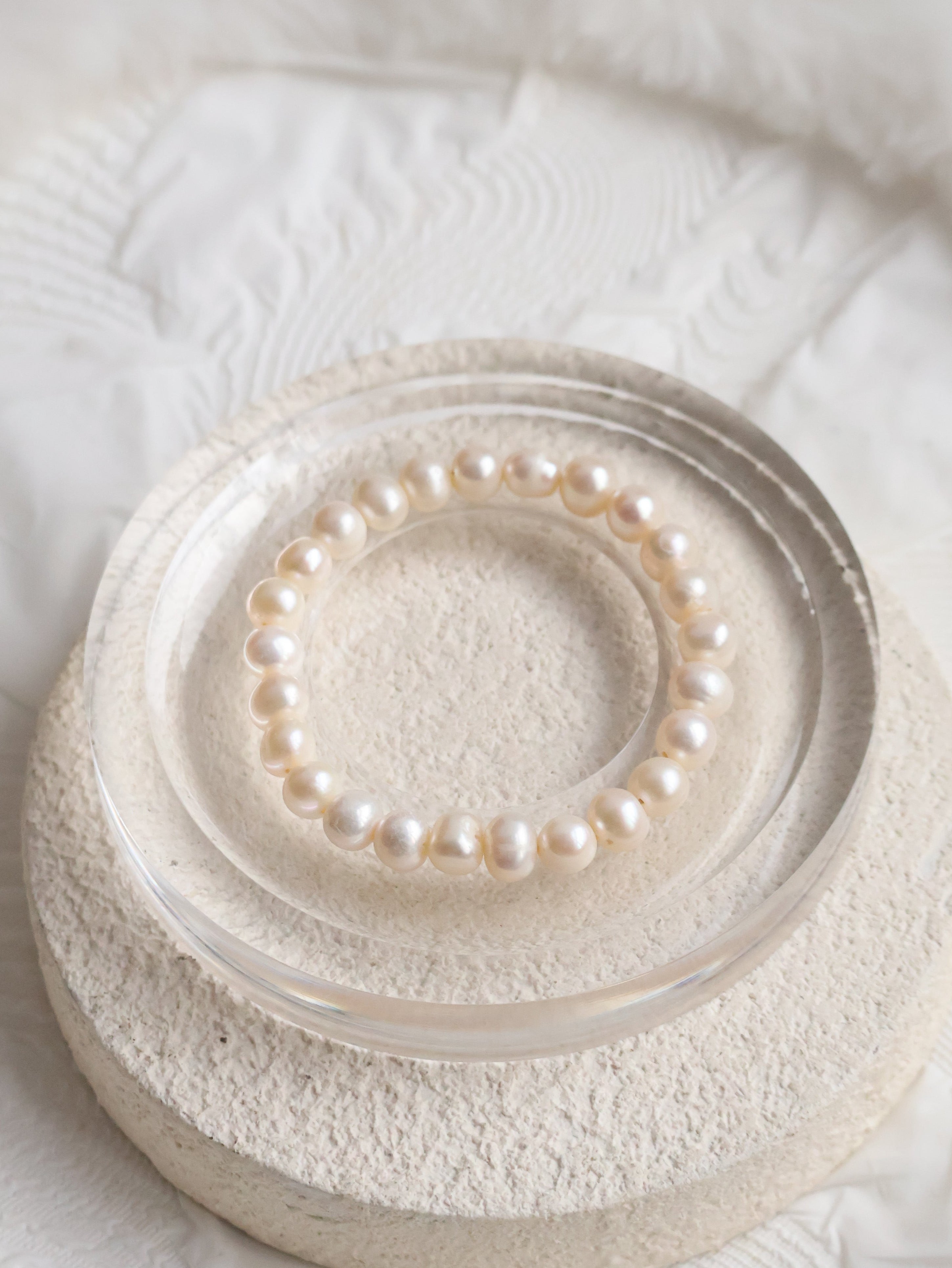 Freshwater Pearls ¡ª 8mm Bracelet | (Elastic)