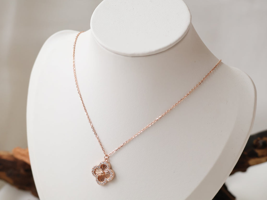*Luna&Lithoss* Victoria Laser Clover S925 Necklace