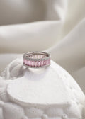 *Luna&Lithoss* Camila - Pink Baguette Cut Moissanite Band Ring