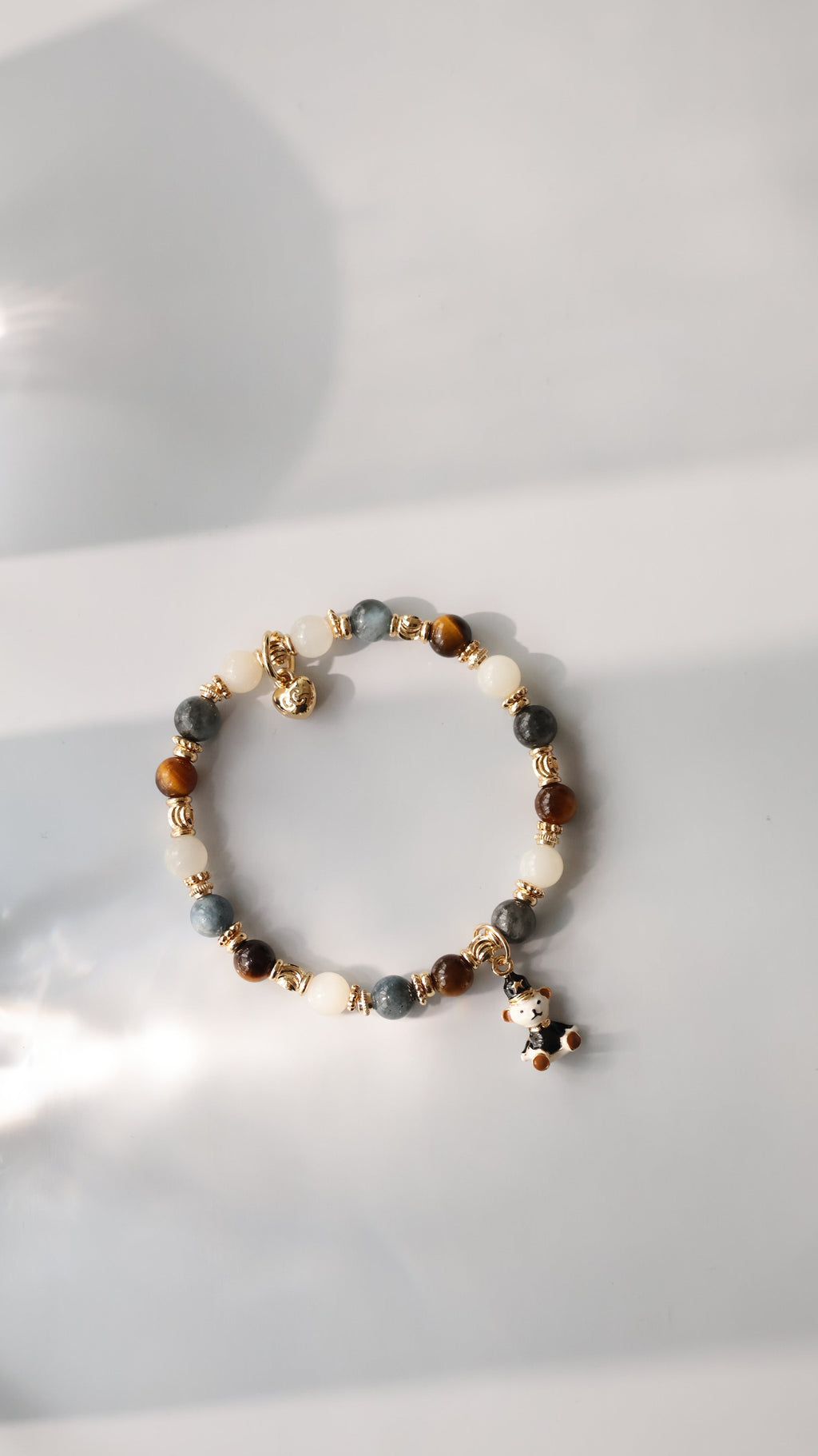 Pietersite, Silver Sheen Obsidian, Devil Blue Aquamarine, Moonstone & Tiger¡¯s Eye Crystal Bracelet ¡ª Polo RL | 6mm / 8mm / 10mm (Elastic)