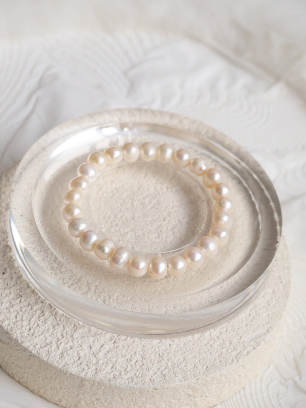 Freshwater Pearls ¡ª 8mm Bracelet | (Elastic)