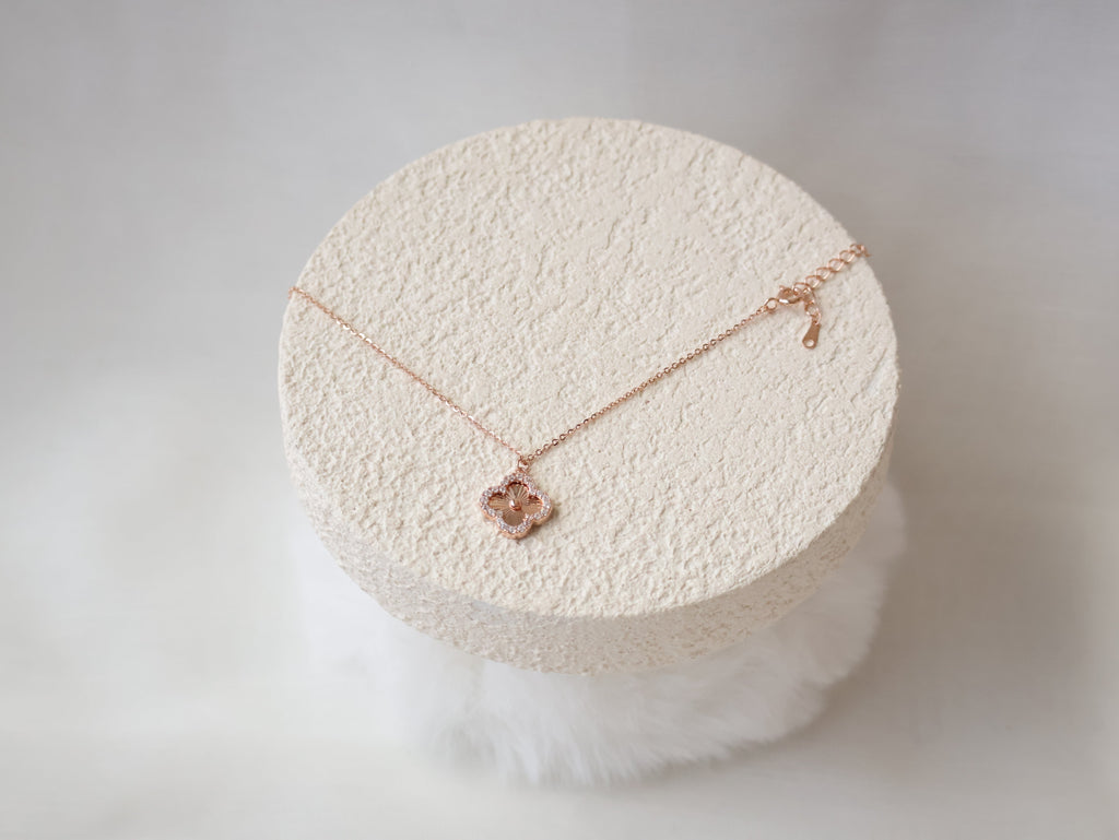 *Luna&Lithoss* Victoria Laser Clover S925 Necklace