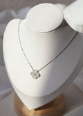 *Luna&Lithoss* Esmeralda Moissanite Clover Necklace AU750