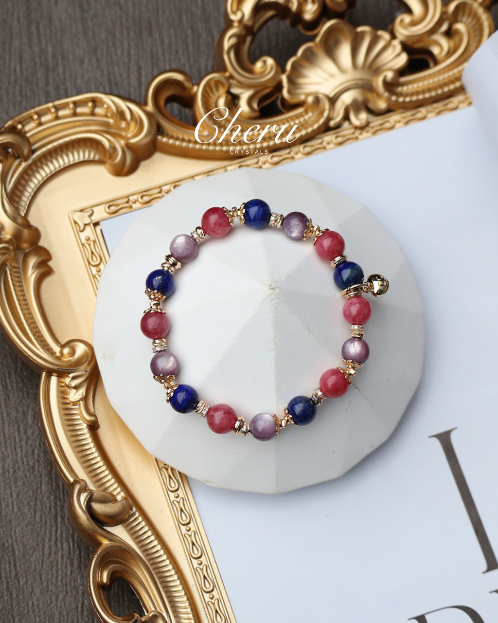 Lapis Lazuli, Rhodonite, Lepidolite ¡ª Cancer Horoscope Series | 8mm (Elastic)