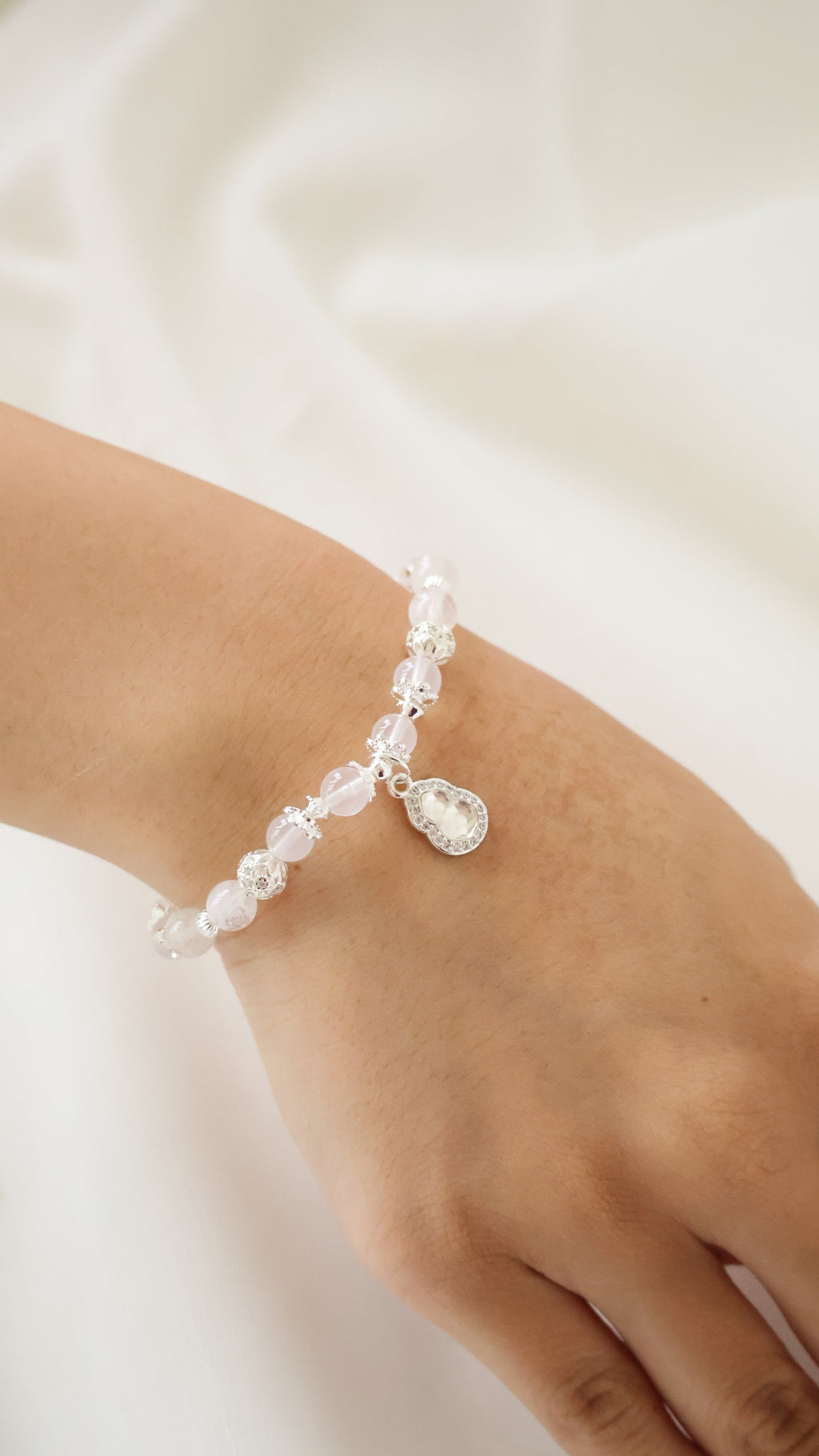 Green Jadeite & Green Aventurine, Rose Quartz & Whie Jadeite, Girasol Quartz & Clear Quartz ¡ª Mini Hulu Series | 8mm (Elastic)