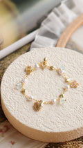 *Luna&Lithoss* Dangly V2 with Ribbon, Heart Locket & Mini Clover Natural Crystal Bracelet (OT Clasp)