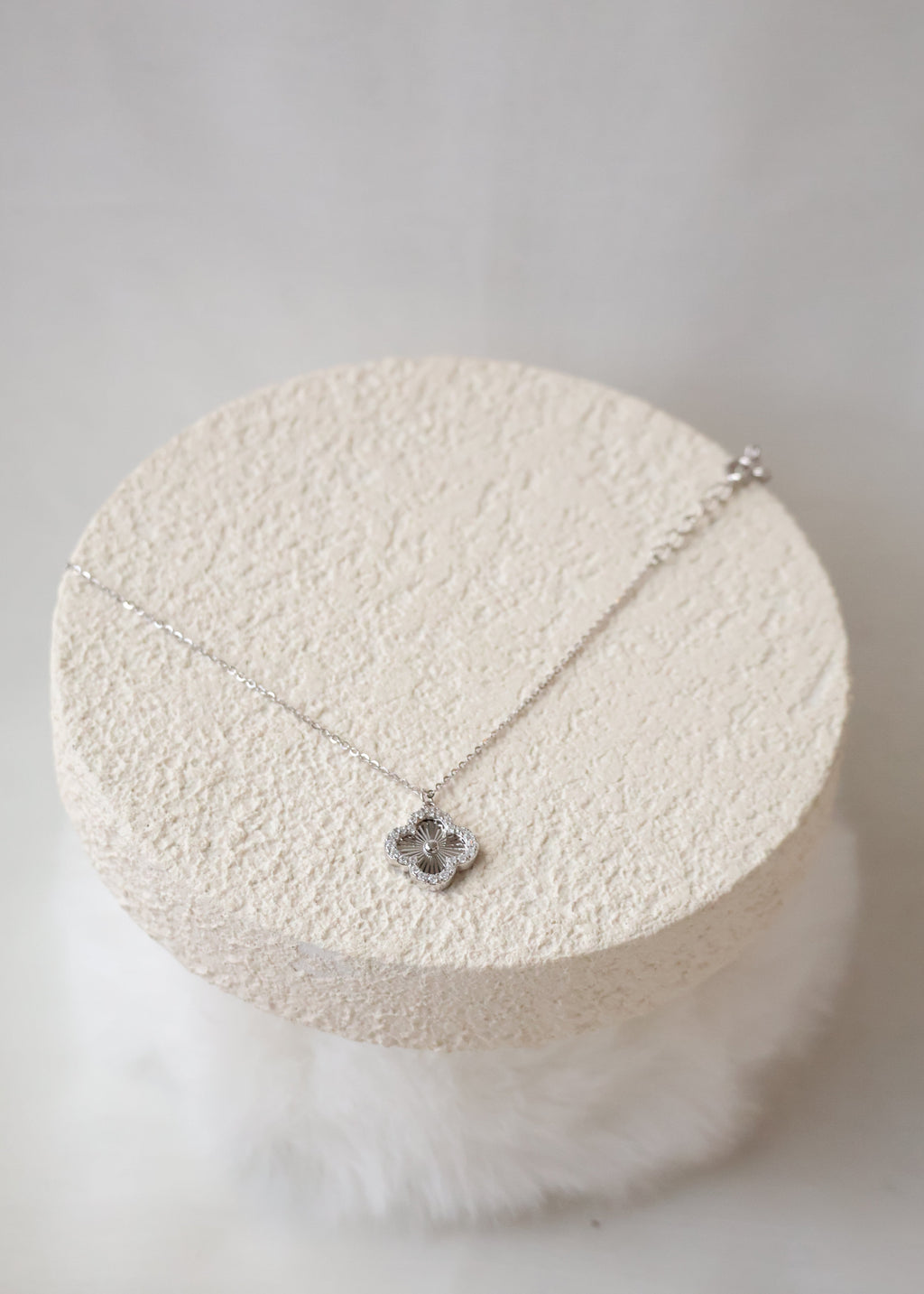 *Luna&Lithoss* Victoria Laser Clover S925 Necklace