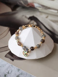 Labradorite, Smoky Quartz & Green Aventurine Crystal Bracelet ¡ª Meridith | 8mm (Elastic)