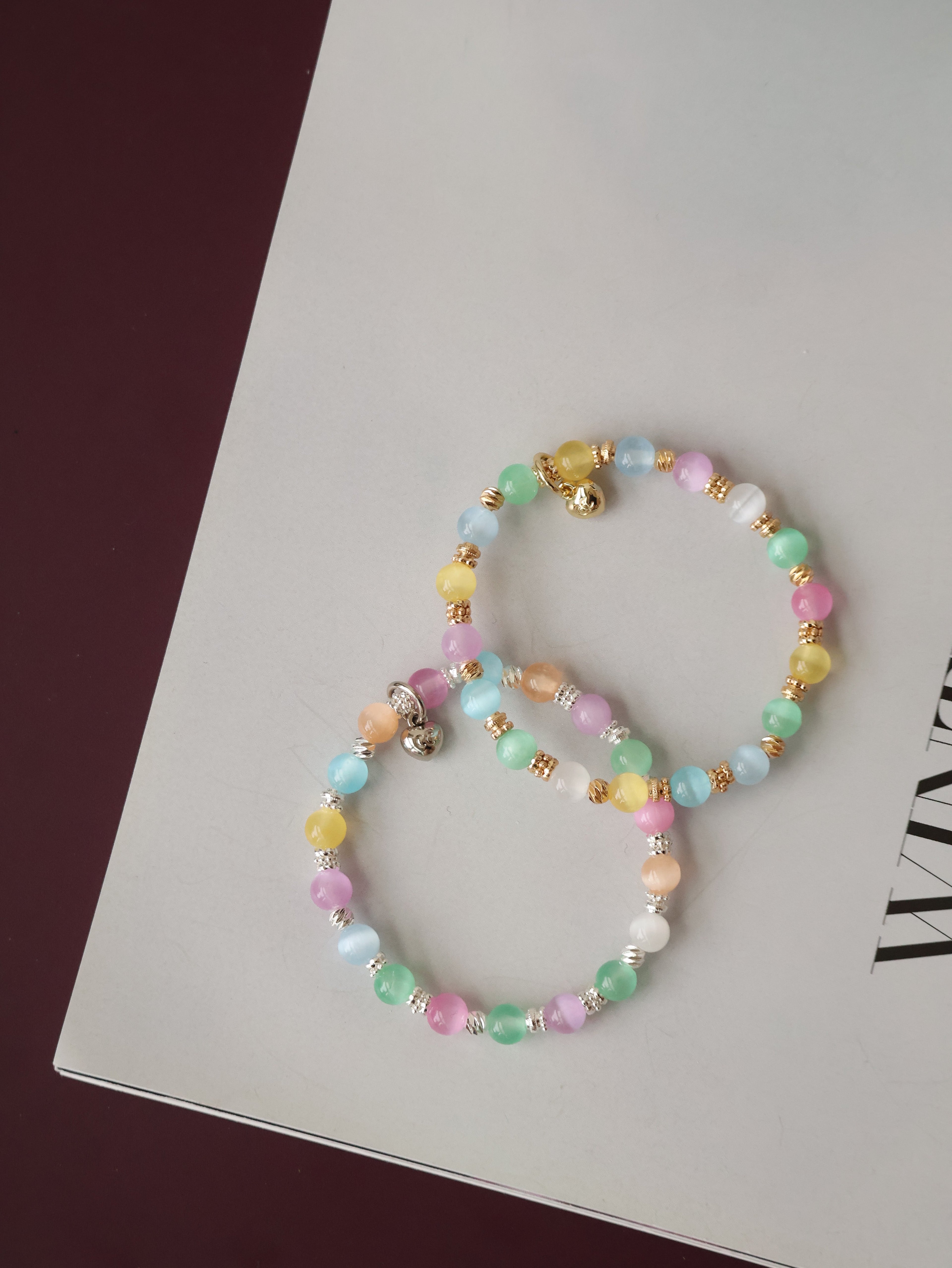 *Luna&Lithoss* 6mm Rainbow Satin Spar (Elastic)