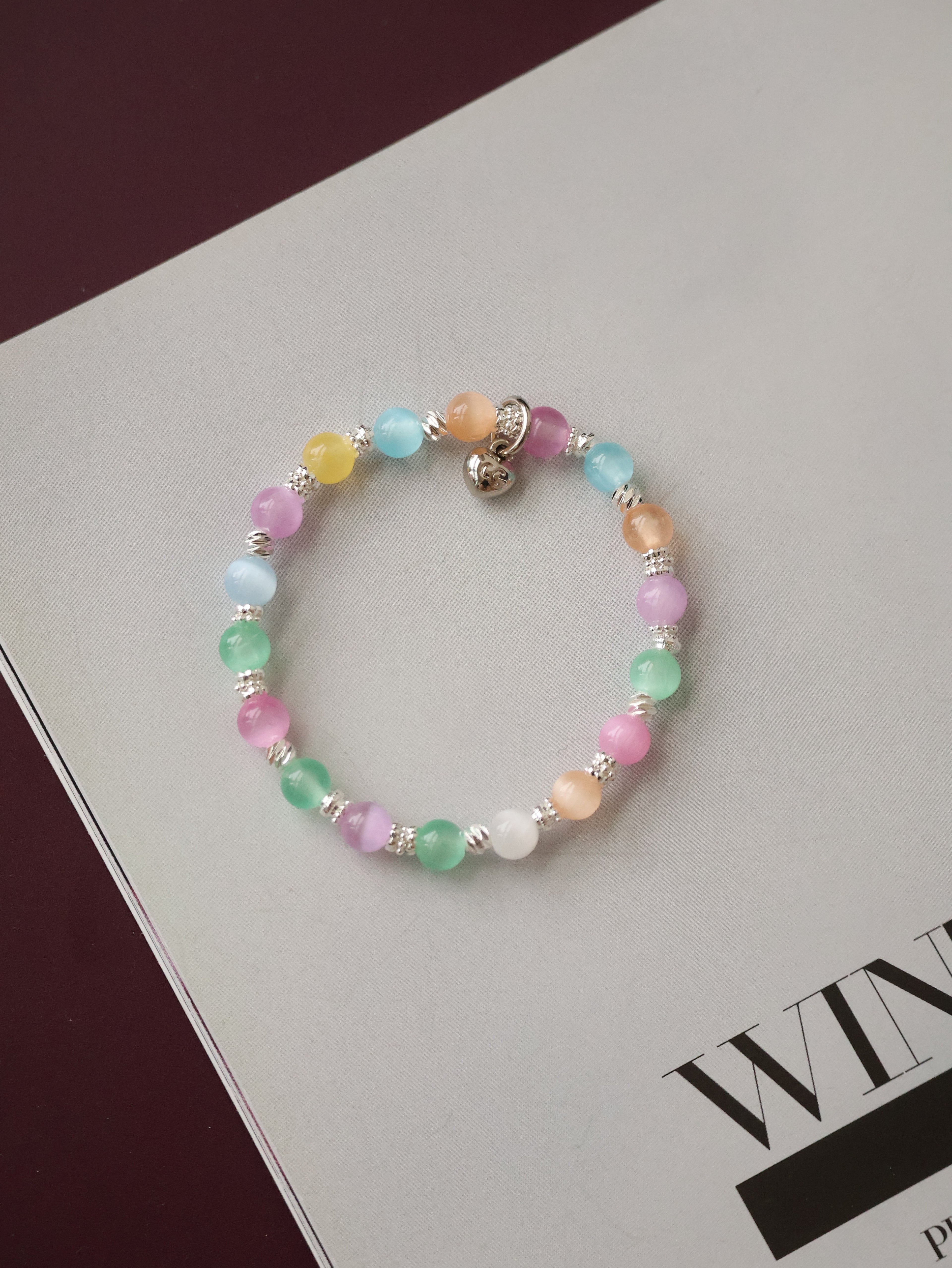 *Luna&Lithoss* 6mm Rainbow Satin Spar (Elastic)