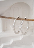 *Luna&Lithoss* Liliana Moissanite Hoop Earrings AU750