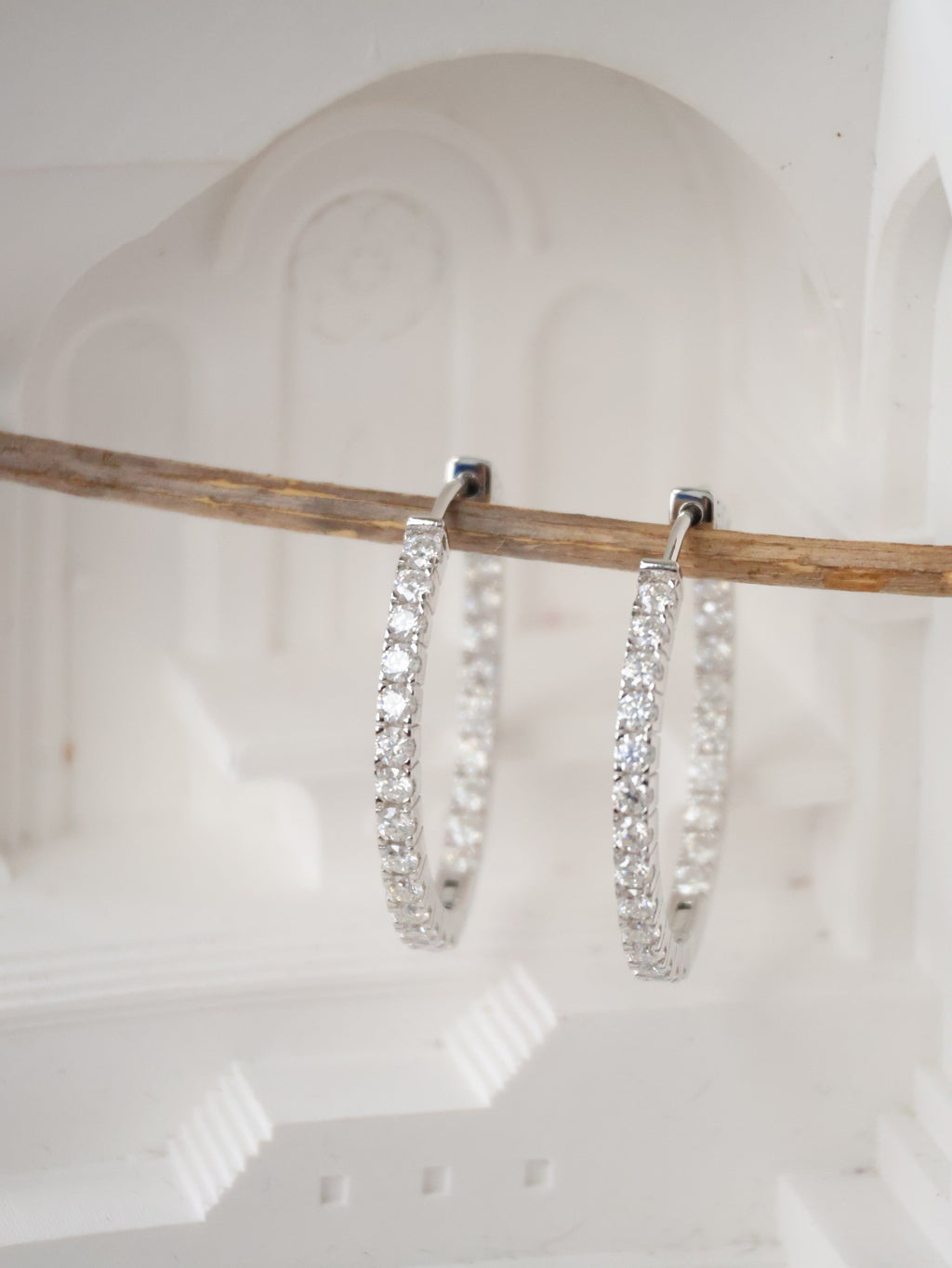 *Luna&Lithoss* Liliana Moissanite Hoop Earrings AU750