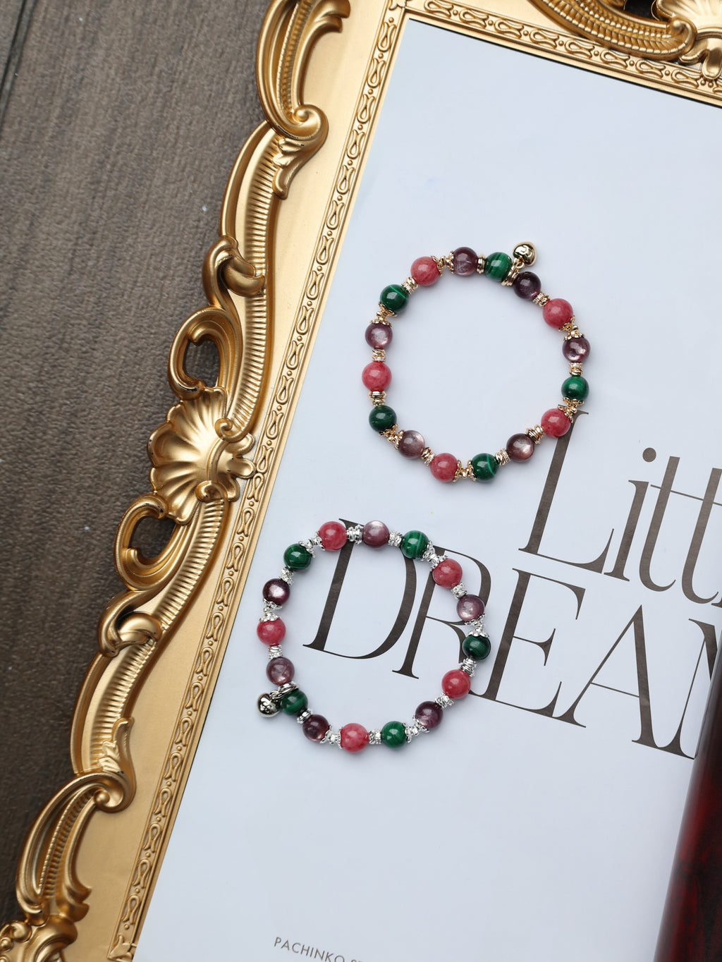 Malachite, Rhodonite, Lepidolite ¡ª Scorpio Horoscope Series | 8mm (Elastic)