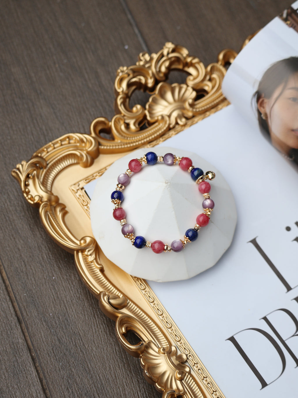 Lapis Lazuli, Rhodonite, Lepidolite ¡ª Cancer Horoscope Series | 8mm (Elastic)
