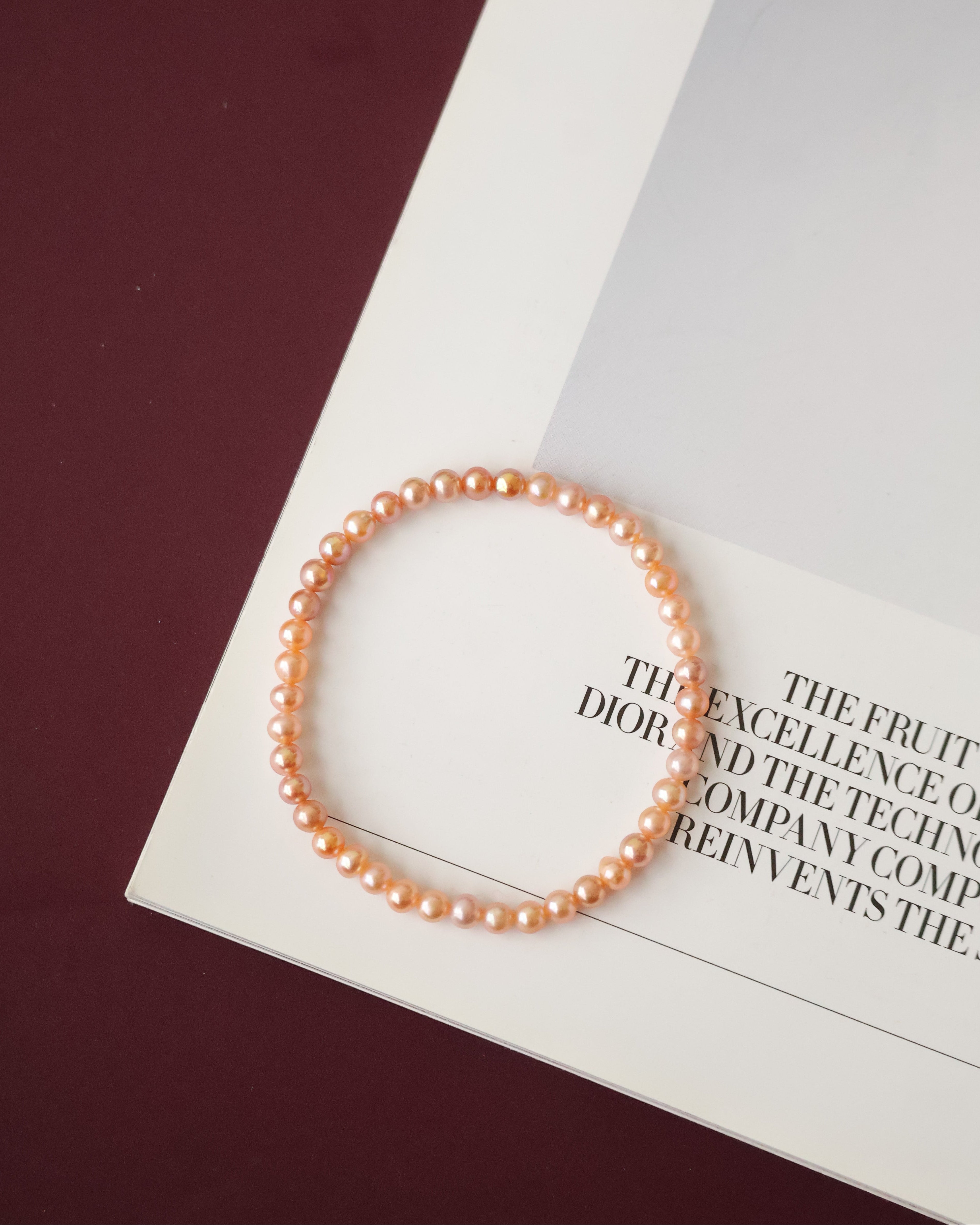 Freshwater Pearls ¡ª 3mm Full Bracelet | (Elastic)