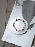 Fluorite, Hematite, Amethyst ¡ª Gemini Horoscope Series | 8mm (Elastic)