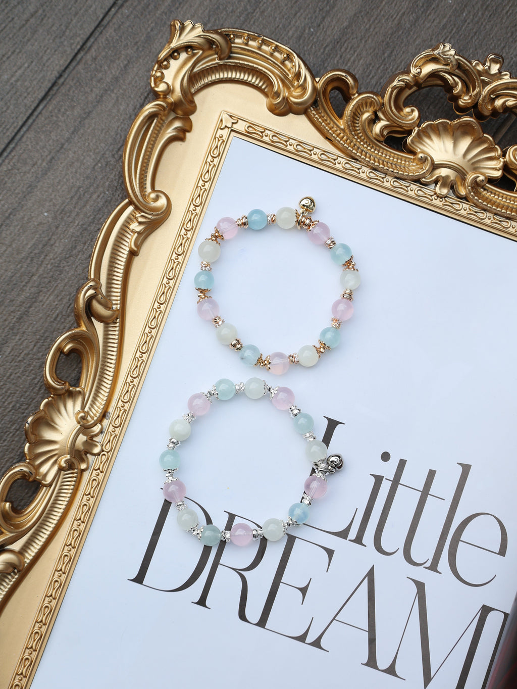 Moonstone, Aquamarine, Rose Quartz ¡ª Aries Horoscope Series | 8mm (Elastic)