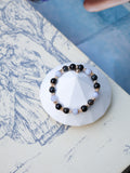 Black Tourmaline, Blue lace Agate, Pietersite ¡ª Pisces Horoscope Series | 8mm (Elastic)