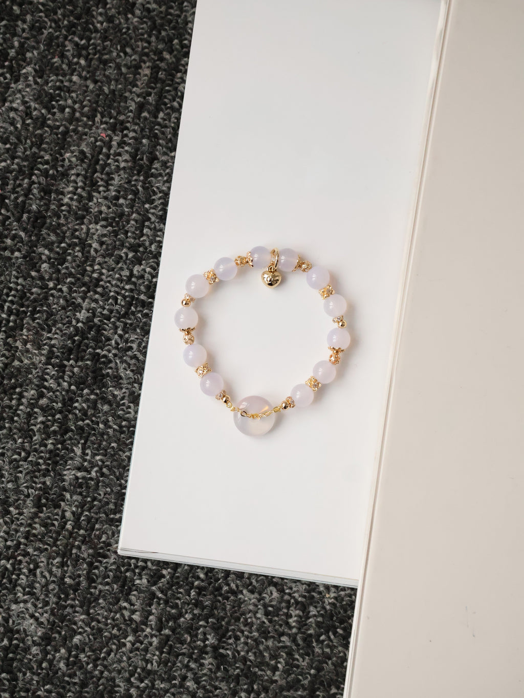 Lilac Chalcedony Crystal Bracelet ¡ª Annika Ping An Kou | 8mm (Elastic)