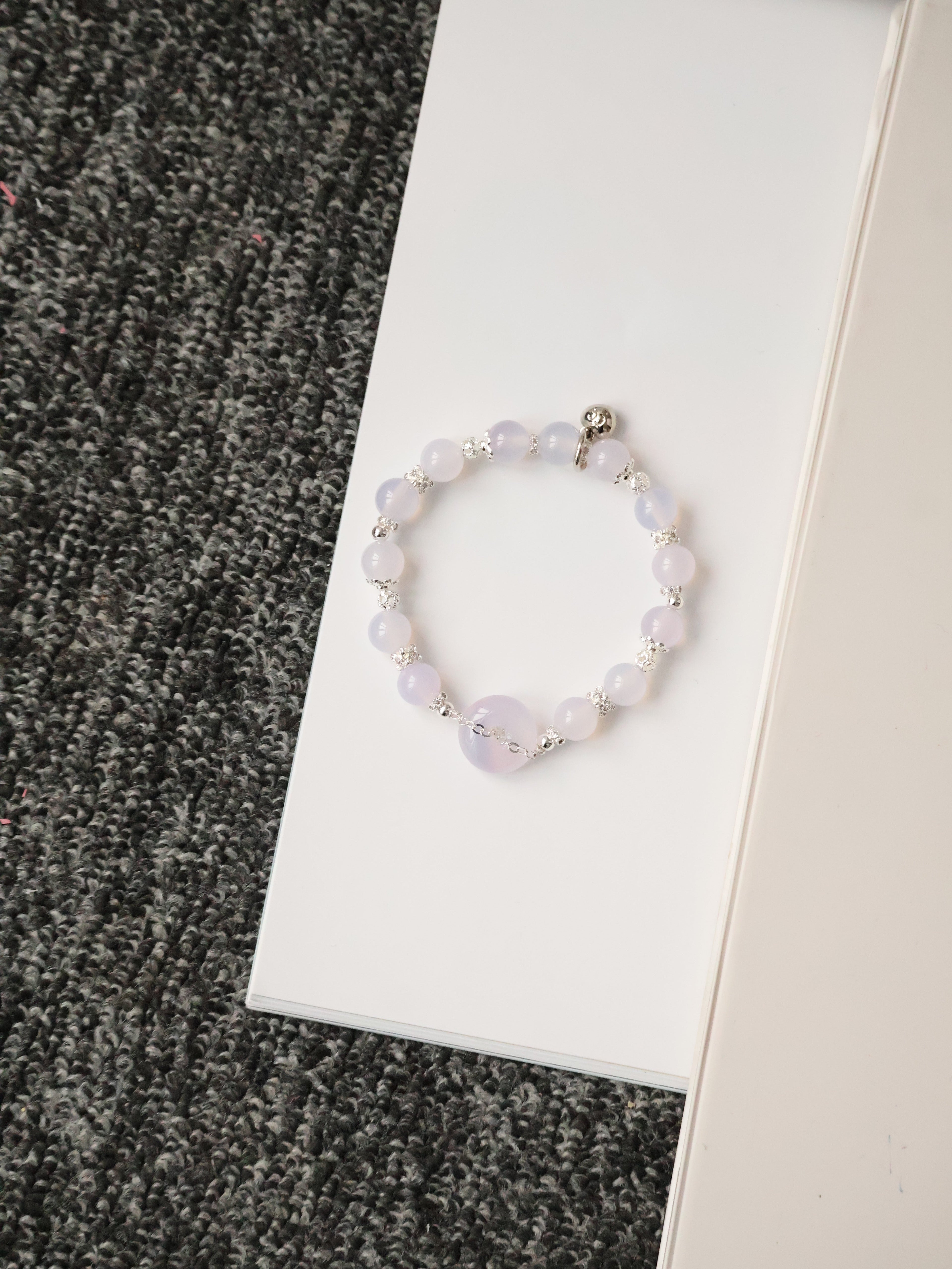 Lilac Chalcedony Crystal Bracelet ¡ª Annika Ping An Kou | 8mm (Elastic)