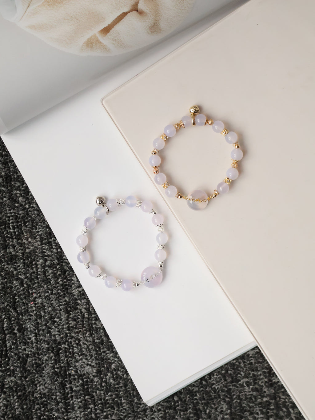 Lilac Chalcedony Crystal Bracelet ¡ª Annika Ping An Kou | 8mm (Elastic)