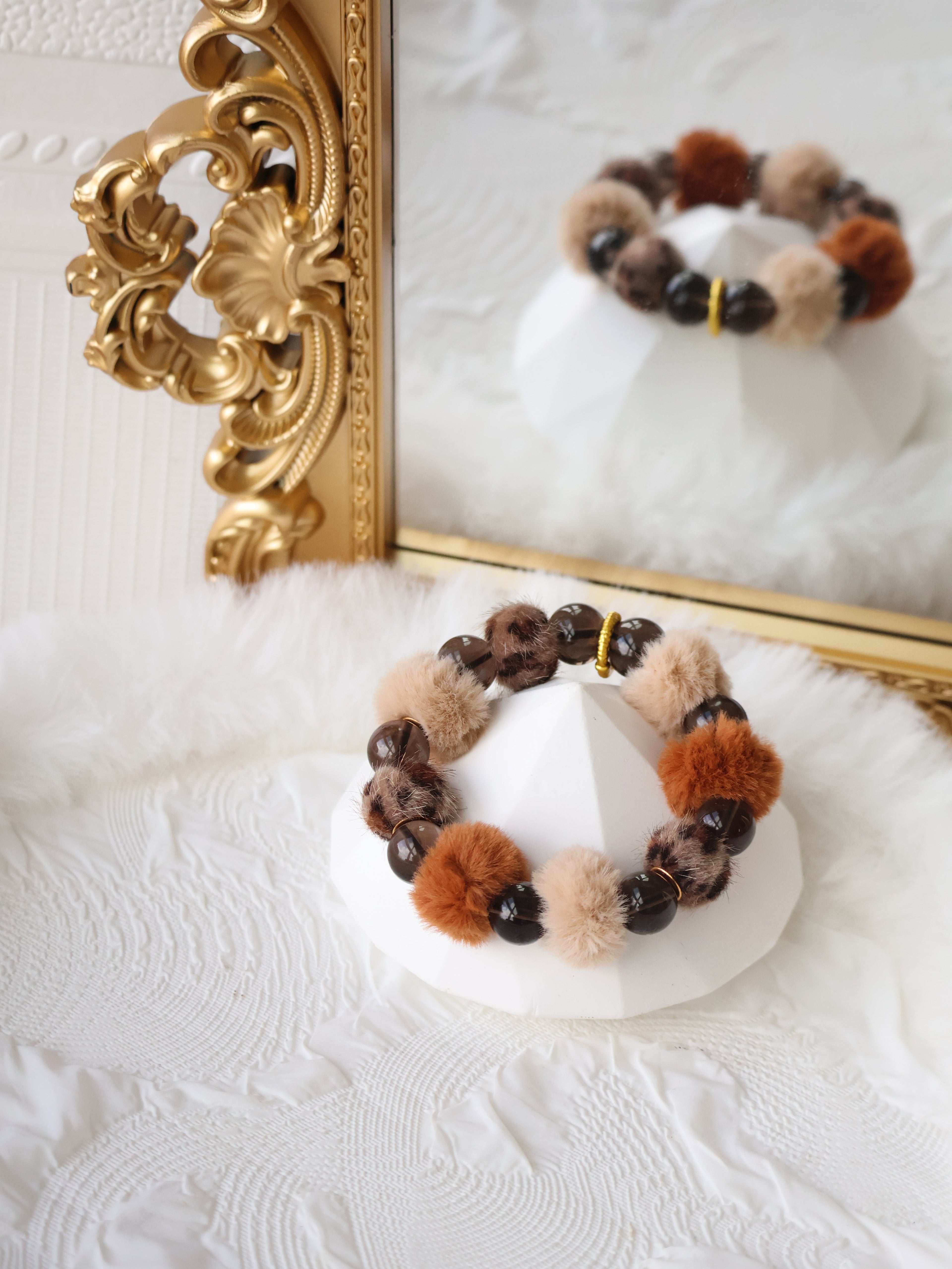 *Luna&Lithoss* Leopard Chic - 12mm Smokey Quartz