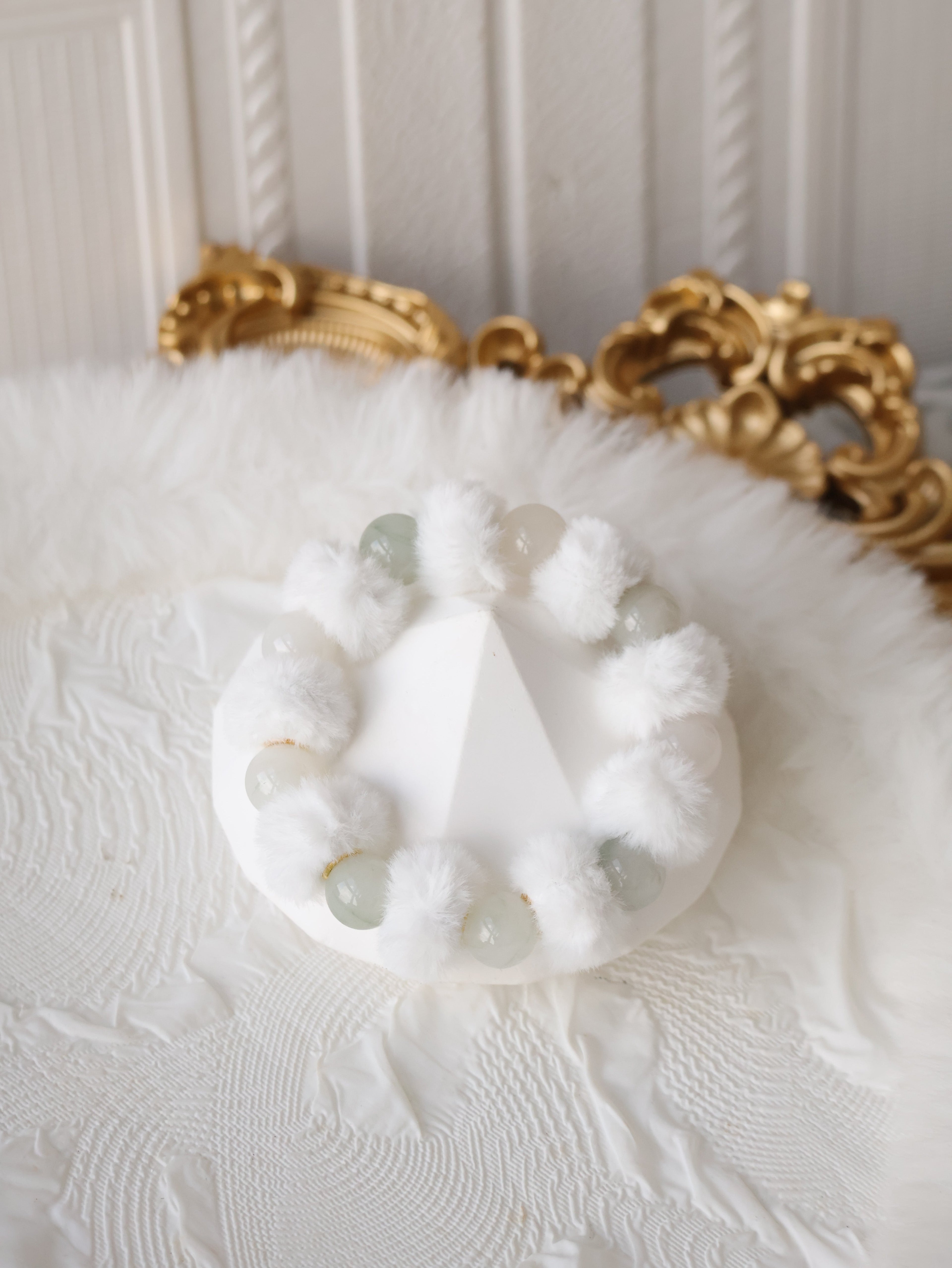 *Luna&Lithoss* Snowveil - 12mm Nephrite Jadeite