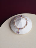 Super 7 & Amethyst with Money Bag ¡ª Mauve | 6mm (Elastic)
