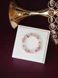 Pink Purple Emerald Mica, Strawberry Quartz & Rose Quartz Crystal Bracelet with Freeform ¡ª Ophelia | 10mm (Elastic)