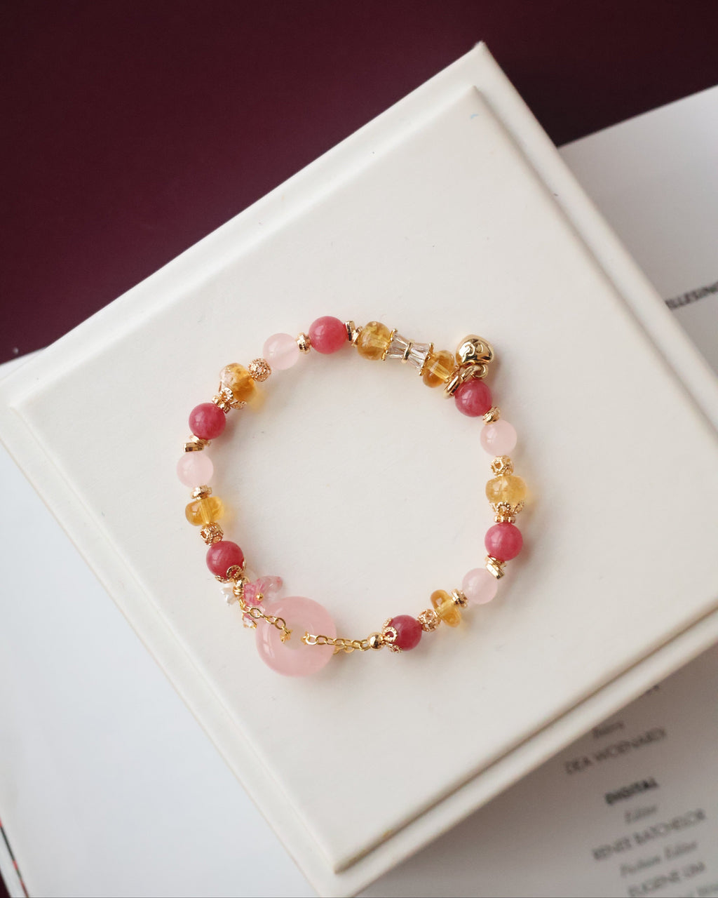 Citrine, Rhodonite, Rose Quartz ¡ª Everfae Ping An Kou Series | 6mm (Gold)