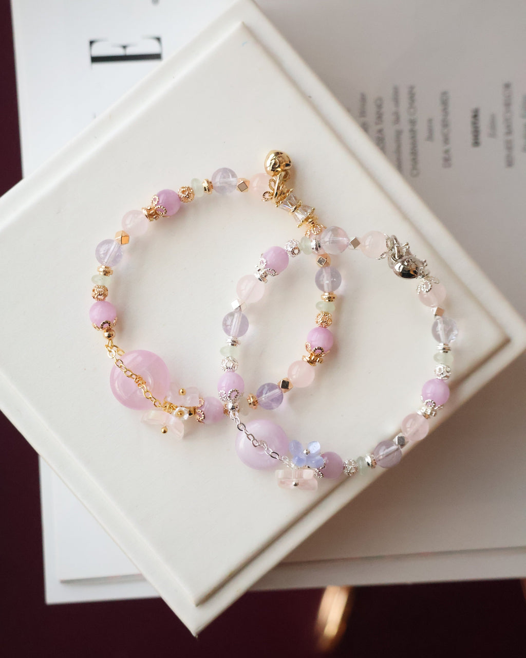 Kunzite, Amethyst, Green Aventurine & Rose Quartz ¡ª Everfae Ping An Kou Series | 8mm (Elastic)
