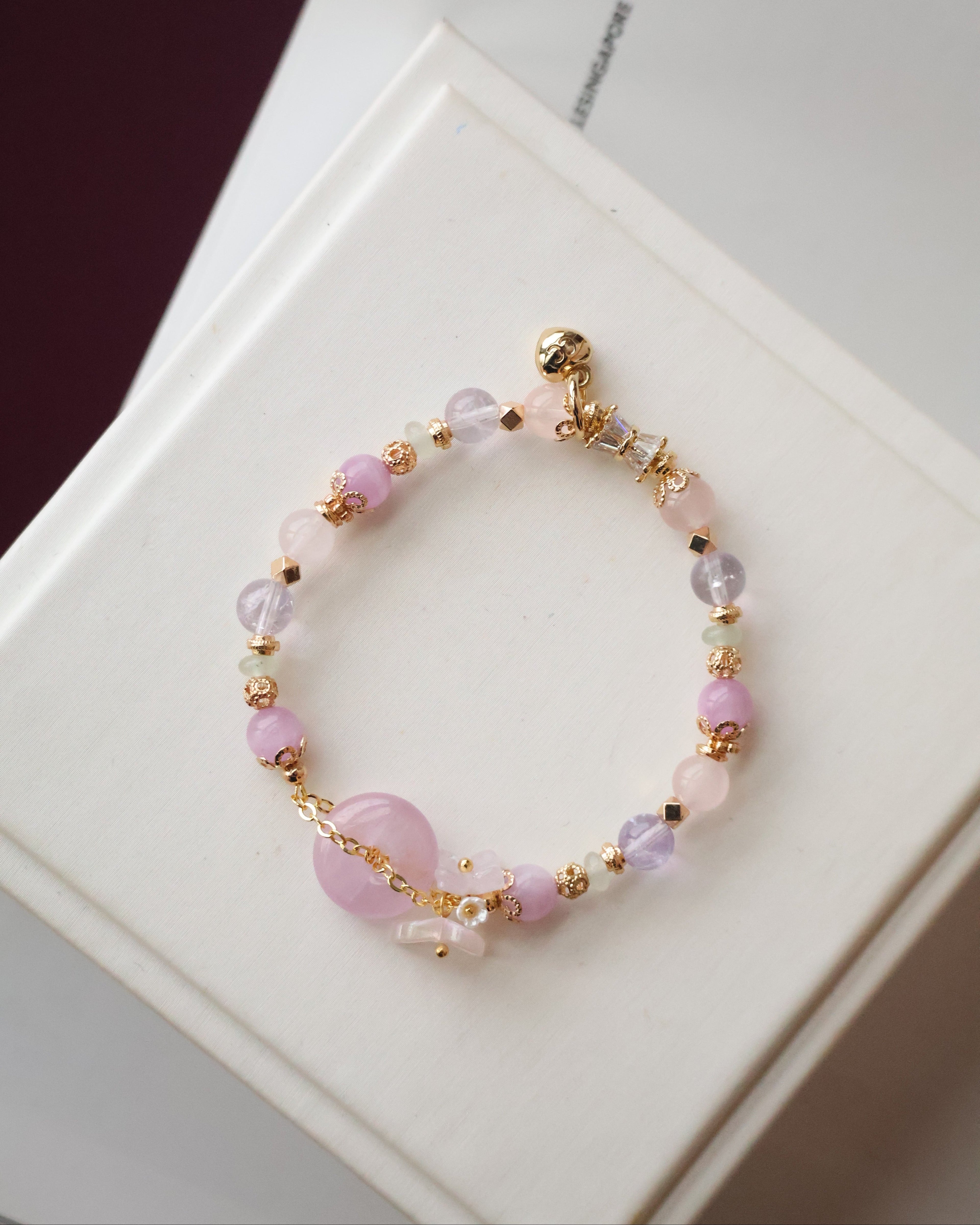 Kunzite, Amethyst, Green Aventurine & Rose Quartz ¡ª Everfae Ping An Kou Series | 8mm (Elastic)