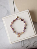 Amethyst, Unicorn Stone & Lepidolite Crystal Bracelet ¡ª Twilight Sparkle | 8mm (Elastic)