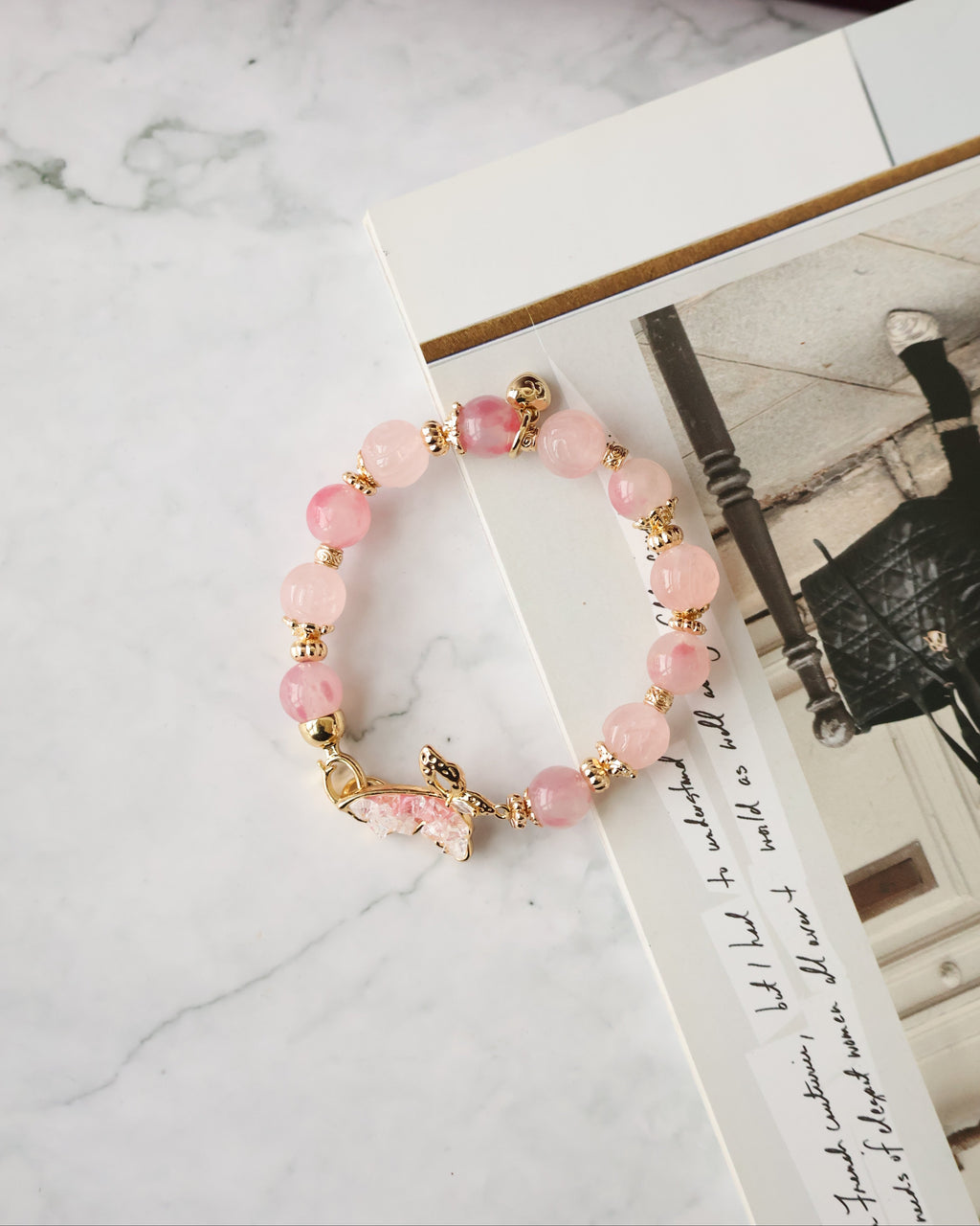 Andesine Labradorite, Citrine, Rose Quartz & Rhodonite ¡ª Navillera Collection | 10mm (Elastic)