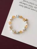 Green Jadeite, Citrine & White Conch ¡ª Everfae Ping An Kou Series | 8mm (Elastic)
