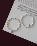 Blue Lace Agate, Blue Topaz & Freshwater Pearl Crystal Bracelet ¡ª Aeris | 6mm (Elastic)