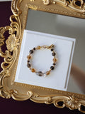 Smoky Quartz & Citrine Bracelet with Smoky Quartz Freeform ¡ª Midnight Shimmer | 8mm (OT Clasp, Elastic)