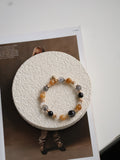 Hypersthene, Clear Quartz, Andesine Labradorite & Herkimer Diamond Crystal Bracelet ¡ª Miel Husky | 8mm (Elastic)