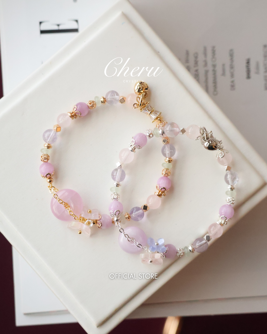 Kunzite, Amethyst, Green Aventurine & Rose Quartz ¡ª Everfae Ping An Kou Series | 8mm (Elastic)