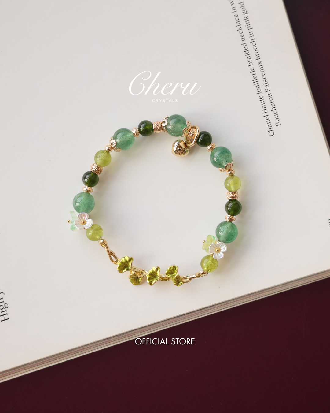 Green Strawberry Quartz, Peridot & Diopside ¡ª Midorin | 8mm (Elastic)