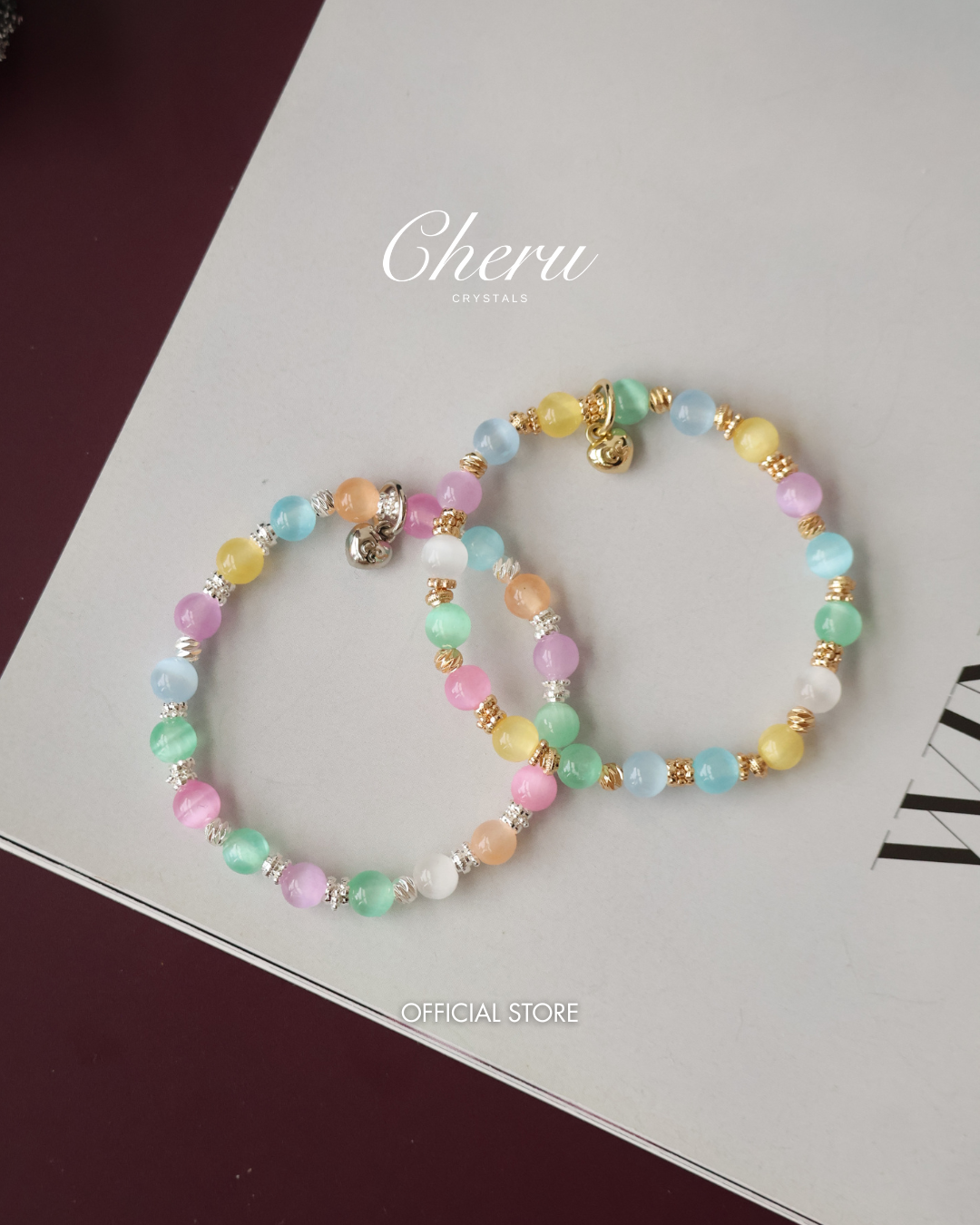 *Luna&Lithoss* 6mm Rainbow Satin Spar (Elastic)