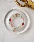 Prasiolite, Amethyst, Blue Topaz, Sakura Rhodonite, Red Star Ruby & Citrine Rondelles Multigem Crystal Bracelet ¡ª Prismette Duobao | Multi-Coloured Snowflake (Elastic)