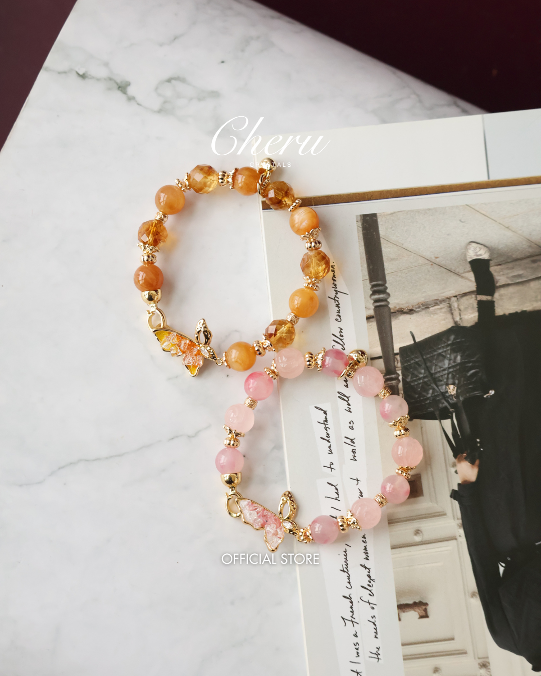 Andesine Labradorite, Citrine, Rose Quartz & Rhodonite ¡ª Navillera Collection | 10mm (Elastic)