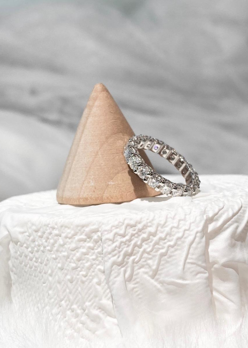 *Luna&Lithoss* Jessica Moissanite Eternity Wheel Tennis Ring AU750