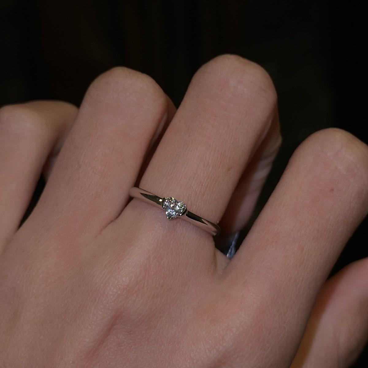 *Luna&Lithoss* Esme Mini Heart Moissanite Ring AU750